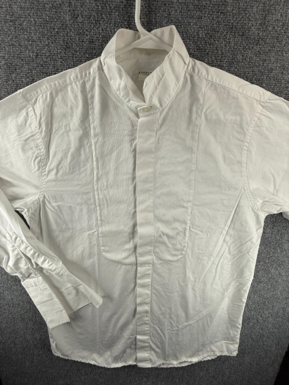 Barneys New York Formal Wing Collar White Button Up Shirt Size 16 Italy Men